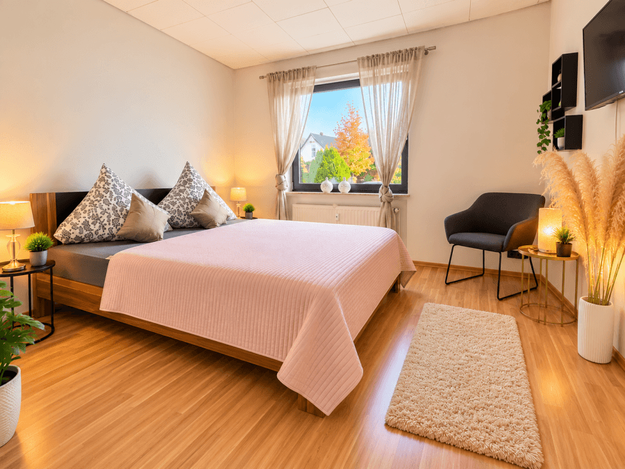 Provisionsfrei* Exklusiver freistehender Bungalow mit Einliegerwohnung, Fernblick, Doppelgarage & großem Garten