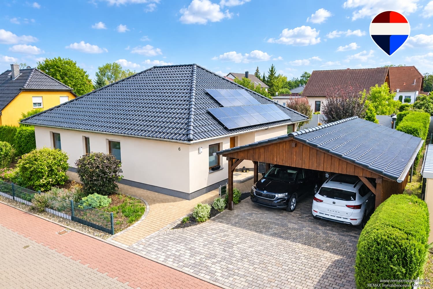 Energieeffizienter Bungalow mit Erdwärme & Photovoltaik auf großzügigem Grundstück