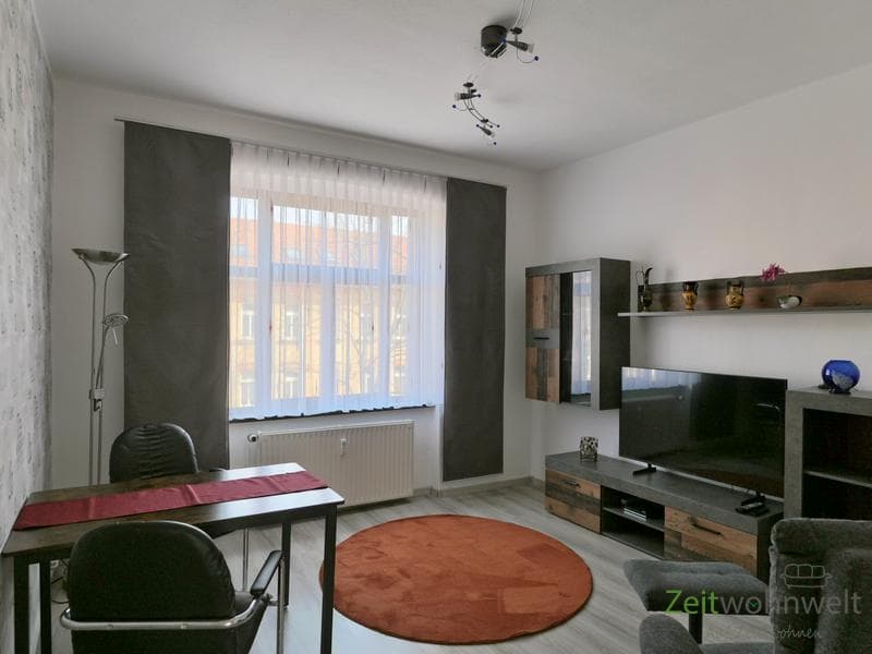 (EF1277_M) Arnstadt: Arnstadt, möblierte 2-Zimmer-Wohnung in der Innenstadt mit Sitzecke im Garten