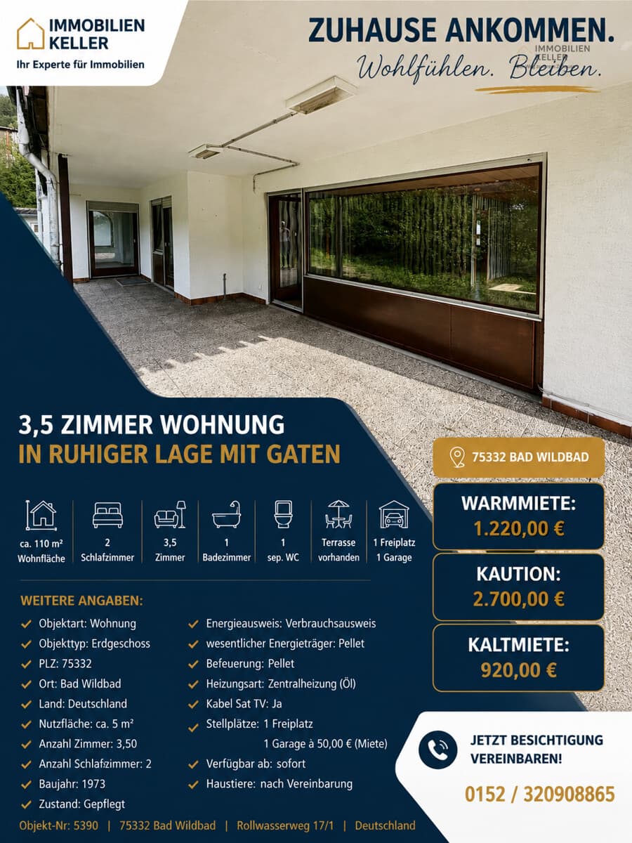 3,5 Zimmer Wohnung in ruhiger Lage mit Gartenanteil