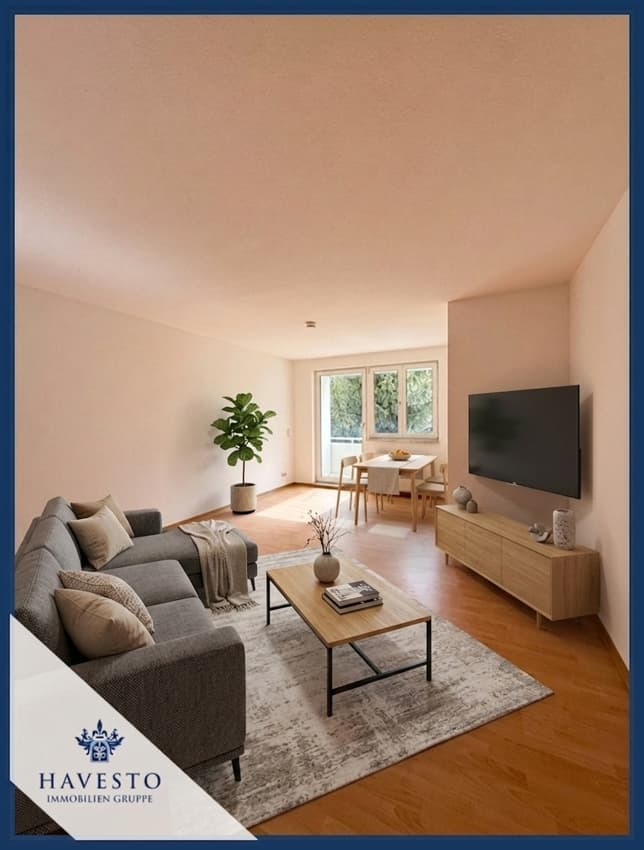 Attraktive Wohnung mit 2-Zimmern, neuer Einbauküche, Balkon & Stellplatz!
