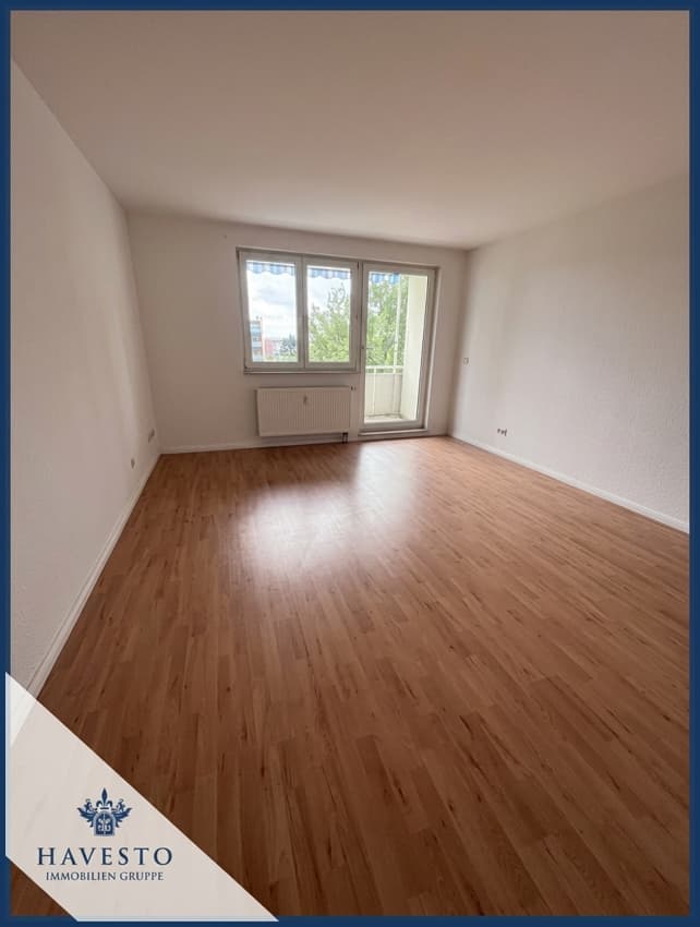 Lichtdurchflutete 2-Zimmer-Wohnung auf 64,80 m² mit Einbauküche und Balkon