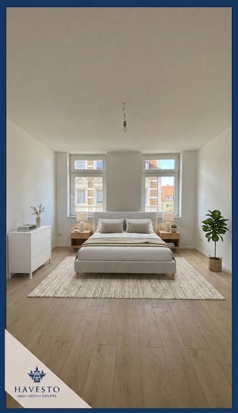 Einziehen & wohlfühlen: Frisch renovierte 3-Zimmer-Wohnung mit Einbauküche und Balkon