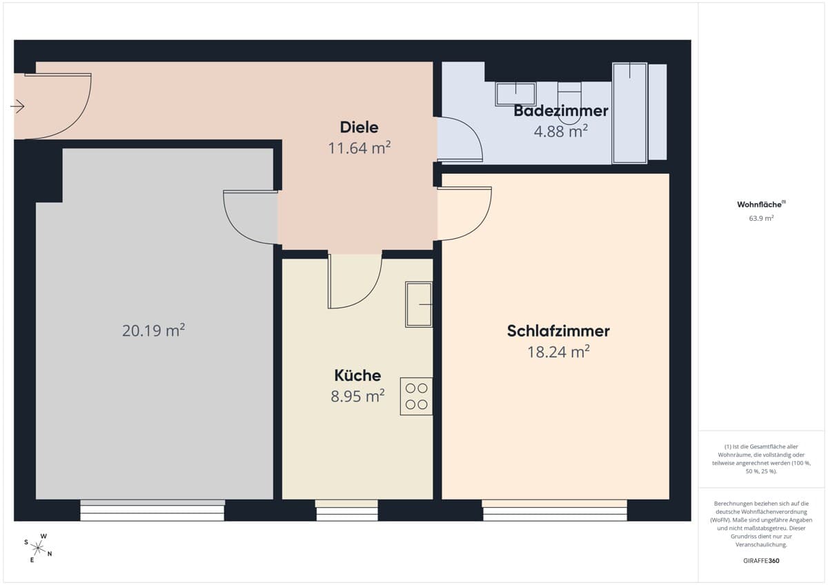 Eigentumswohnung im 1. OG mit Aufzug & Tiefgaragenstellplätzen in Ludwigshafen
