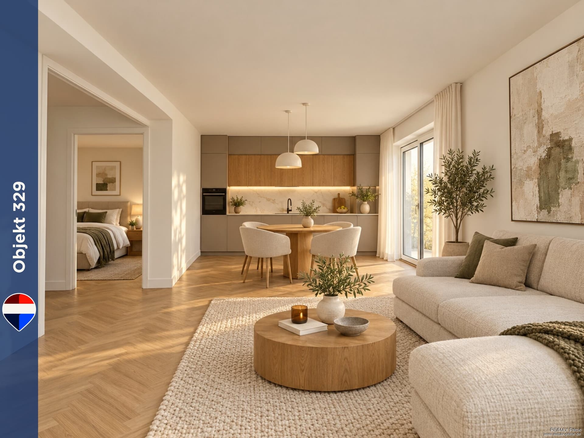 2-Zimmer-Neubau mit zwei Balkonen | KfW 40 NH