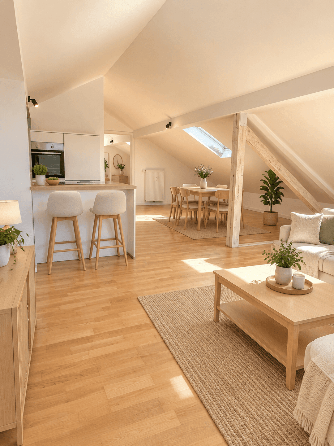 Lichtdurchflutete Dachgeschosswohnung in Roßbach mit Loftcharakter und Blick ins Grüne