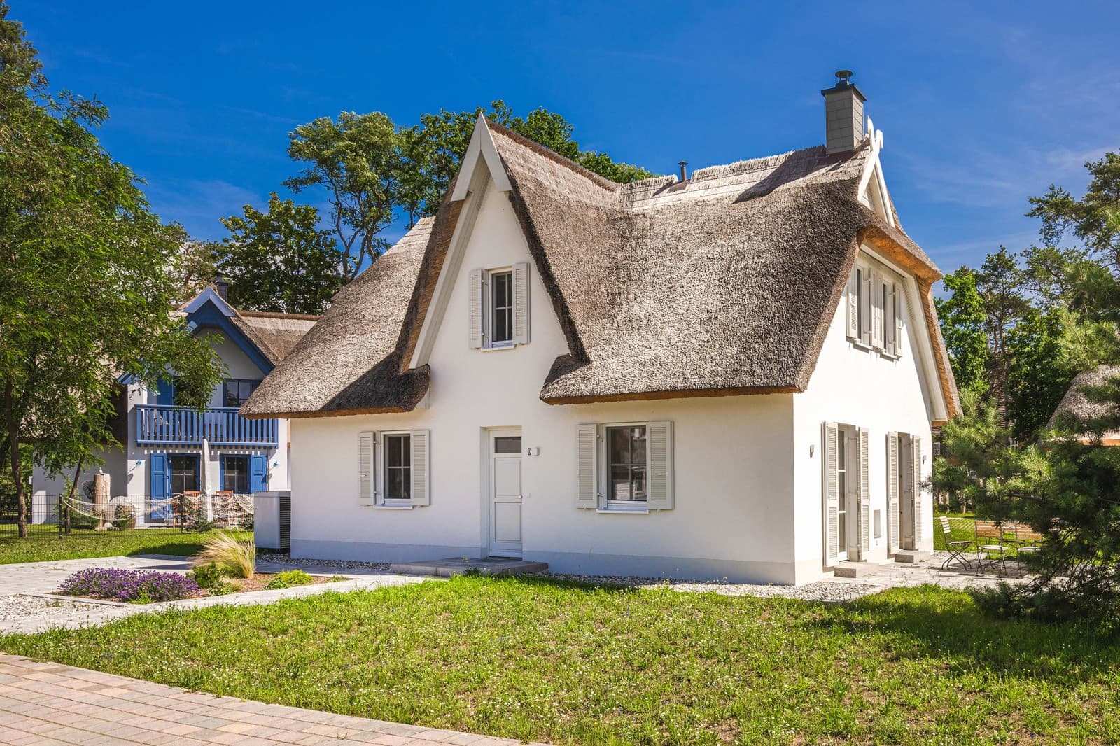 Reetdach-Cottage "Weiße Woge" im Usedomer Fischerdorf bei Zirchow