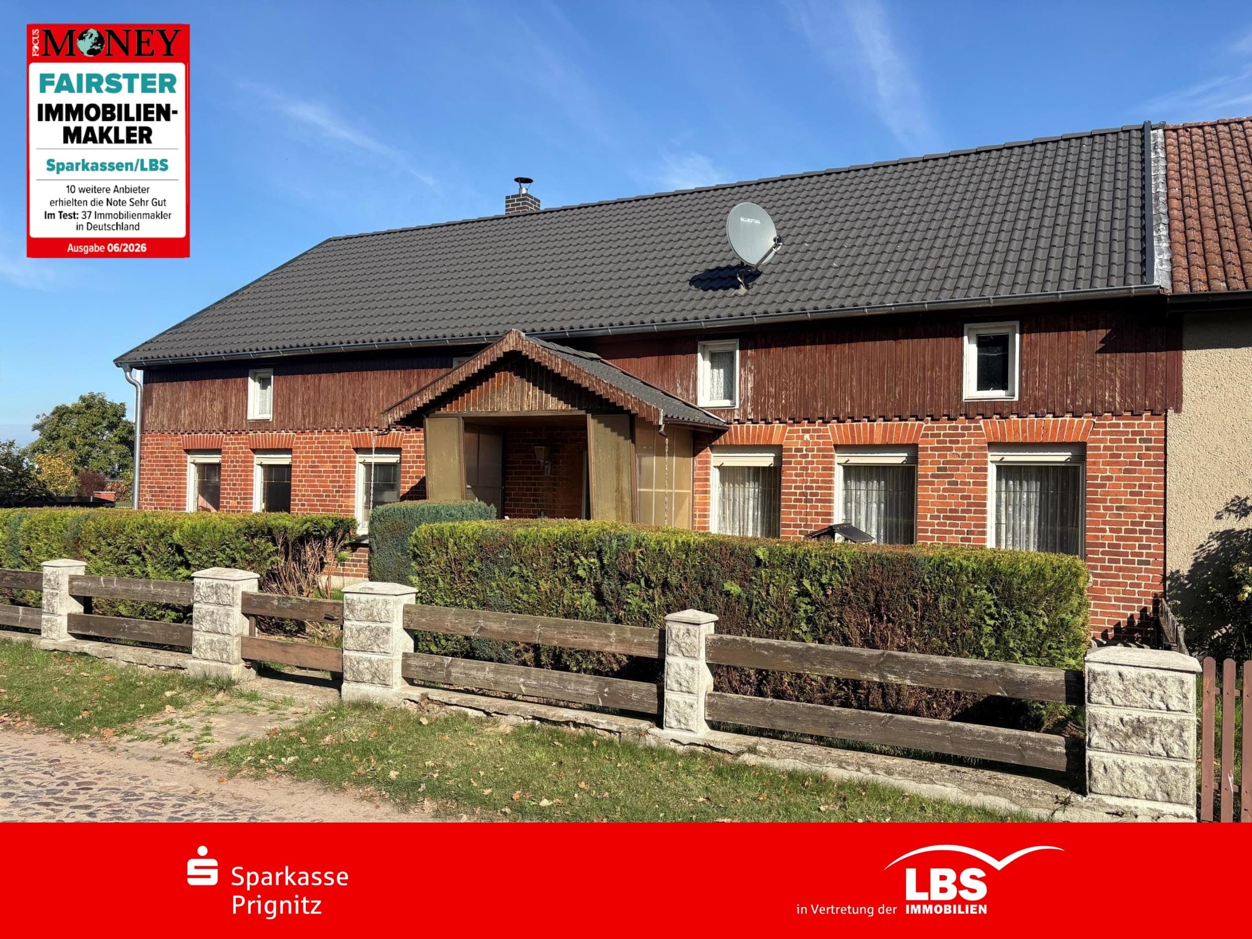 4 Seiten Hof-108m² & 1.388m² Grundstück