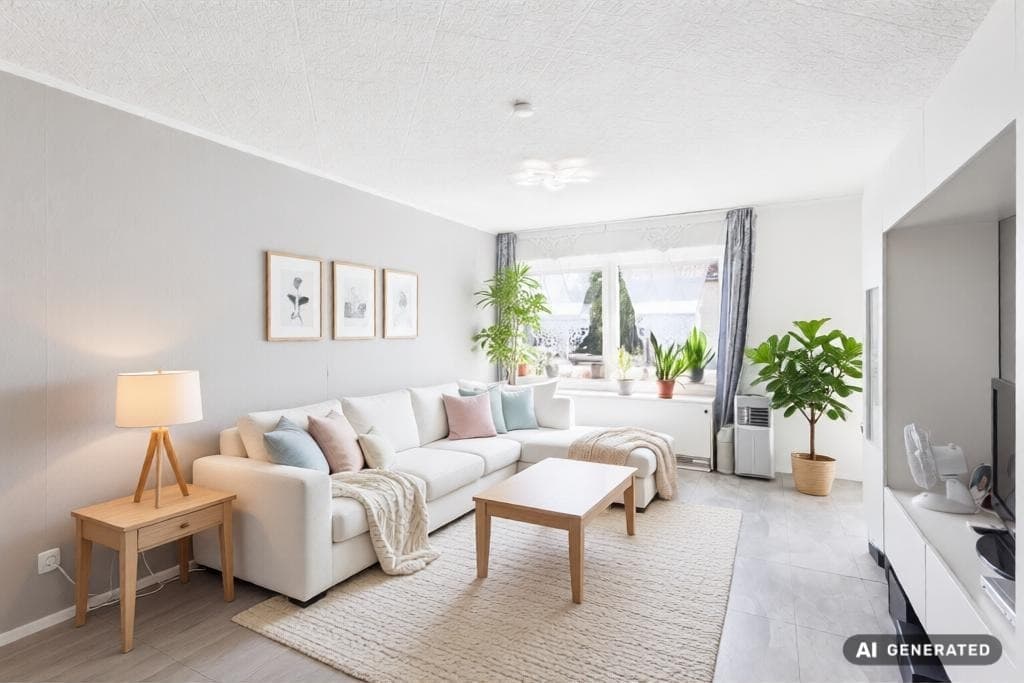 Wohnung mit Balkon und Garage