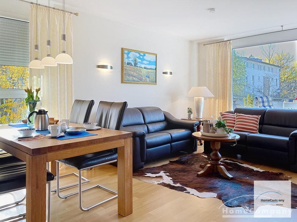 Exklusiv möblierte 4-Zimmer-Wohnung mit Süd-West-Balkon im Herzen von Garching