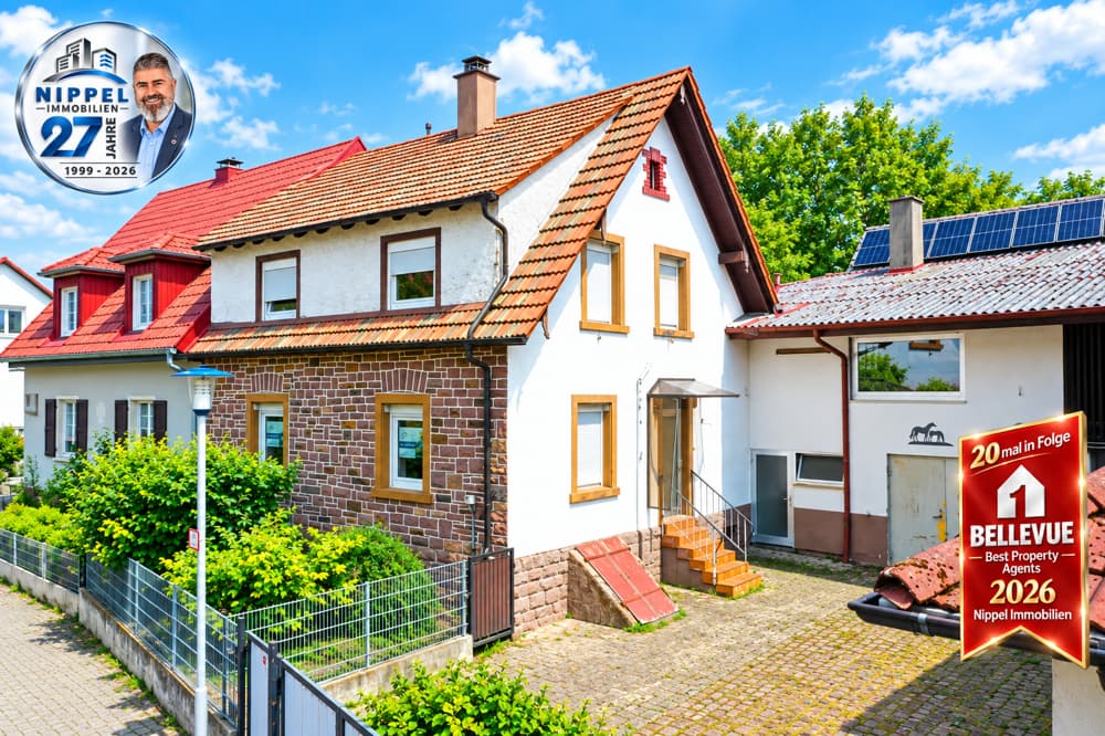 FAMILIENHAUS MIT 5 ZIMMERN, KÜCHE MIT GROßER VORRATSKAMMER, KLEINER GARTEN UND TERRASSE...