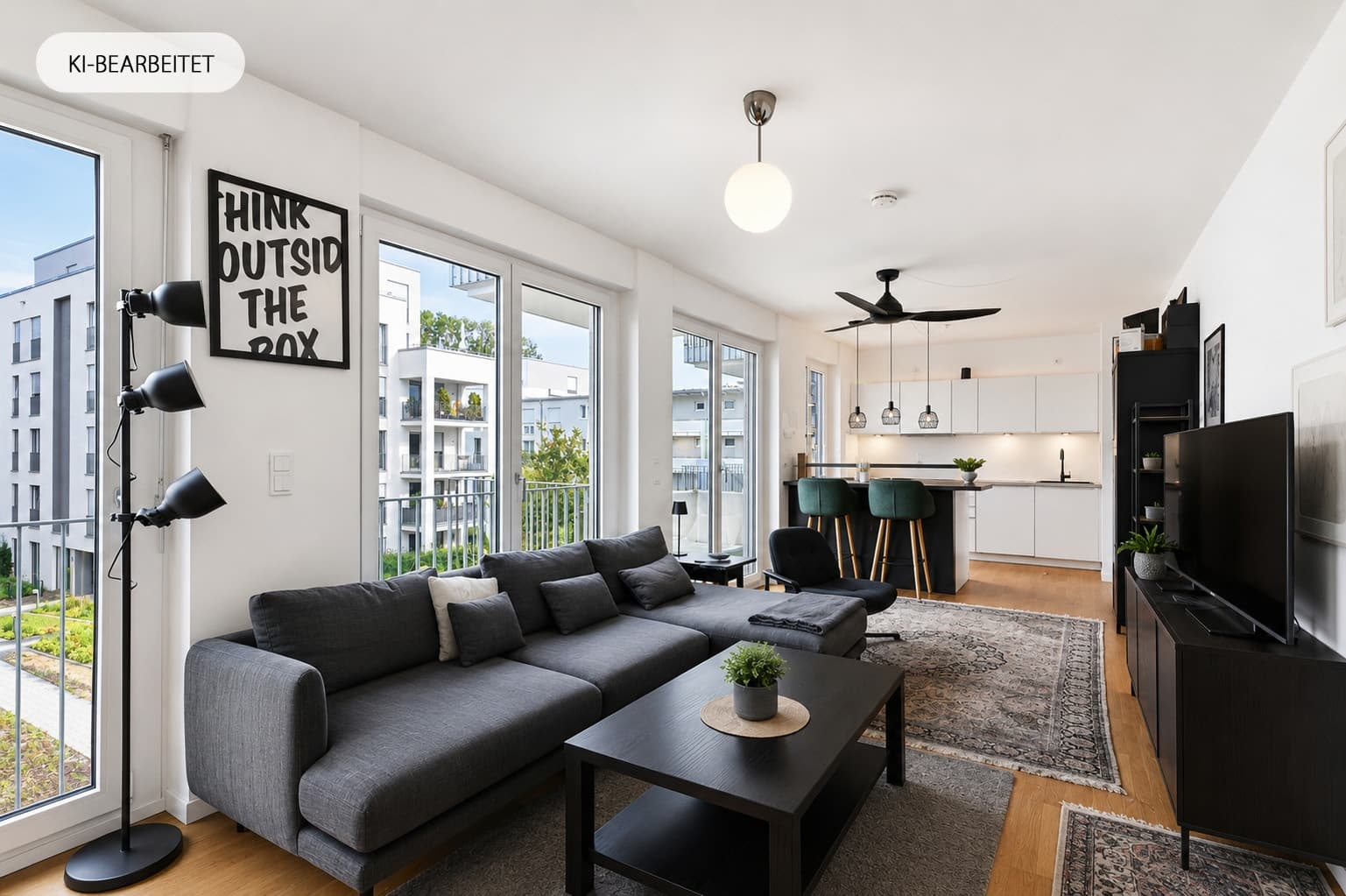AIGNER- Moderne 2-Zimmer-Wohnung mit Süd-West-Balkon und ruhiger Innenhoflage