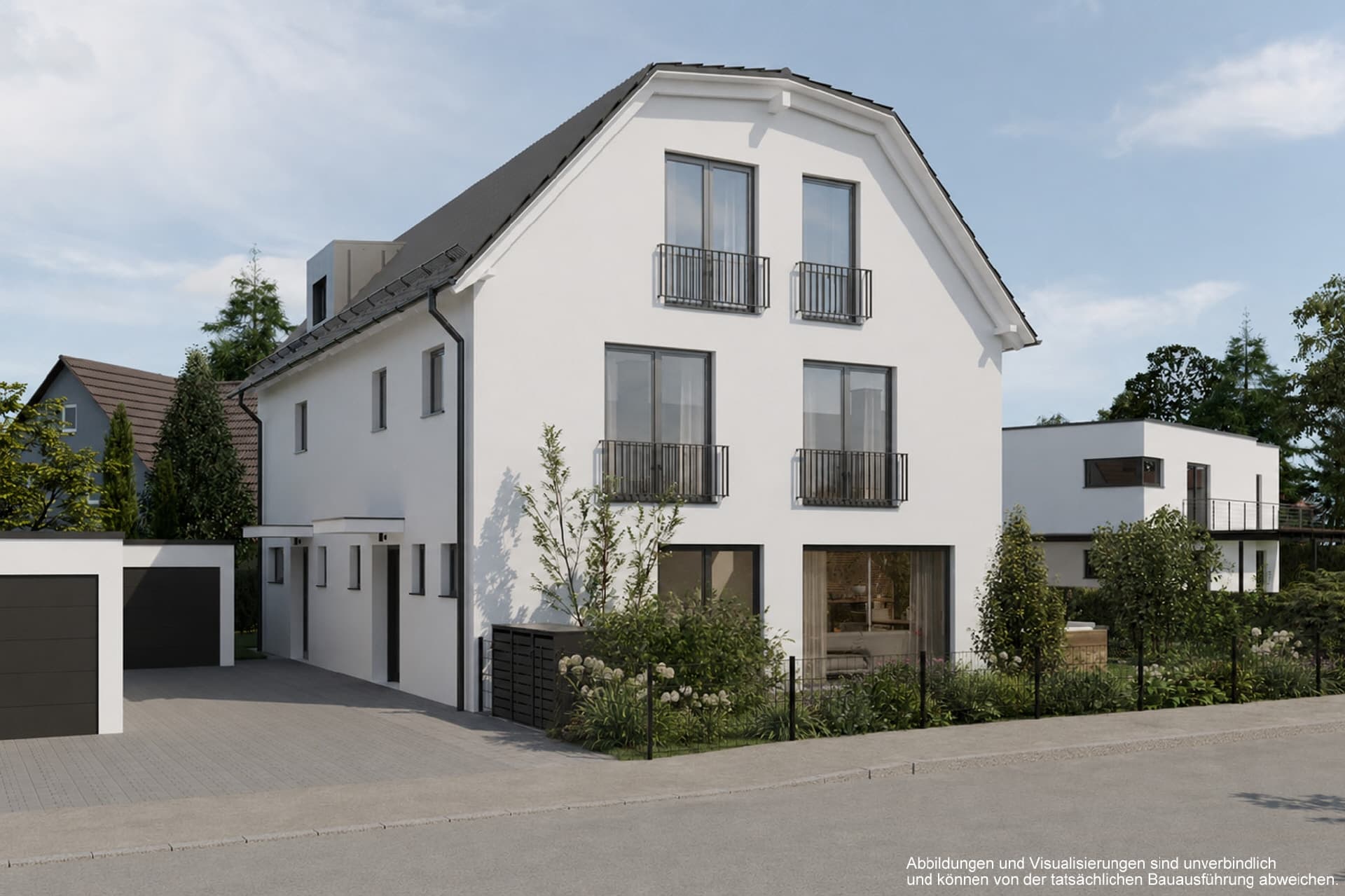AIGNER - Neubau-Doppelhaushälfte mit Süd-/Westgarten in Waldtrudering