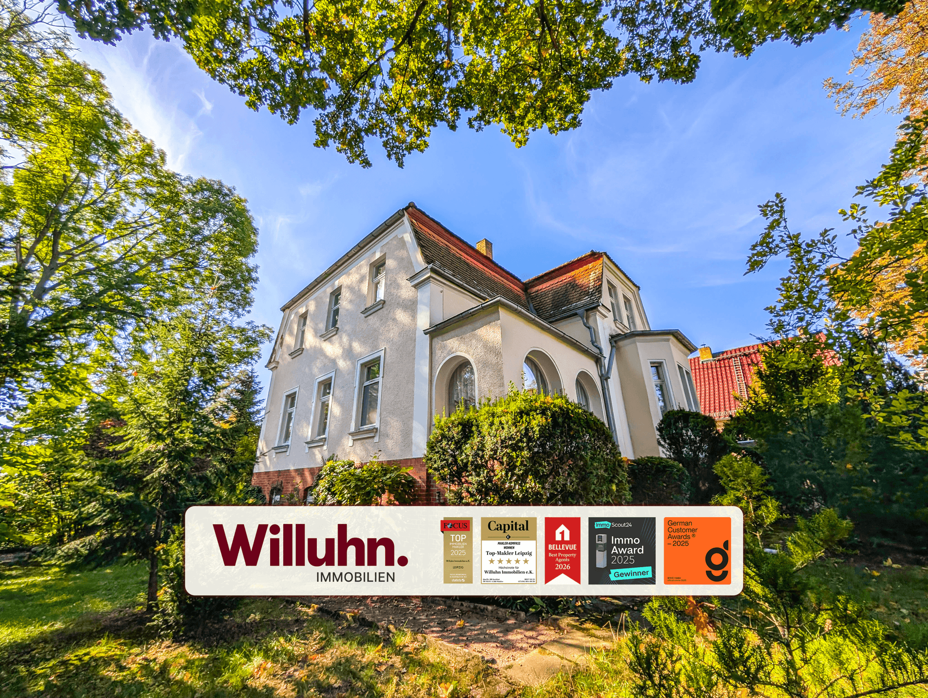 Stolze Stadtvilla mit großem Grundstück | Idyllische Lage | 2 Terrassen | Garage | Gartenhaus
