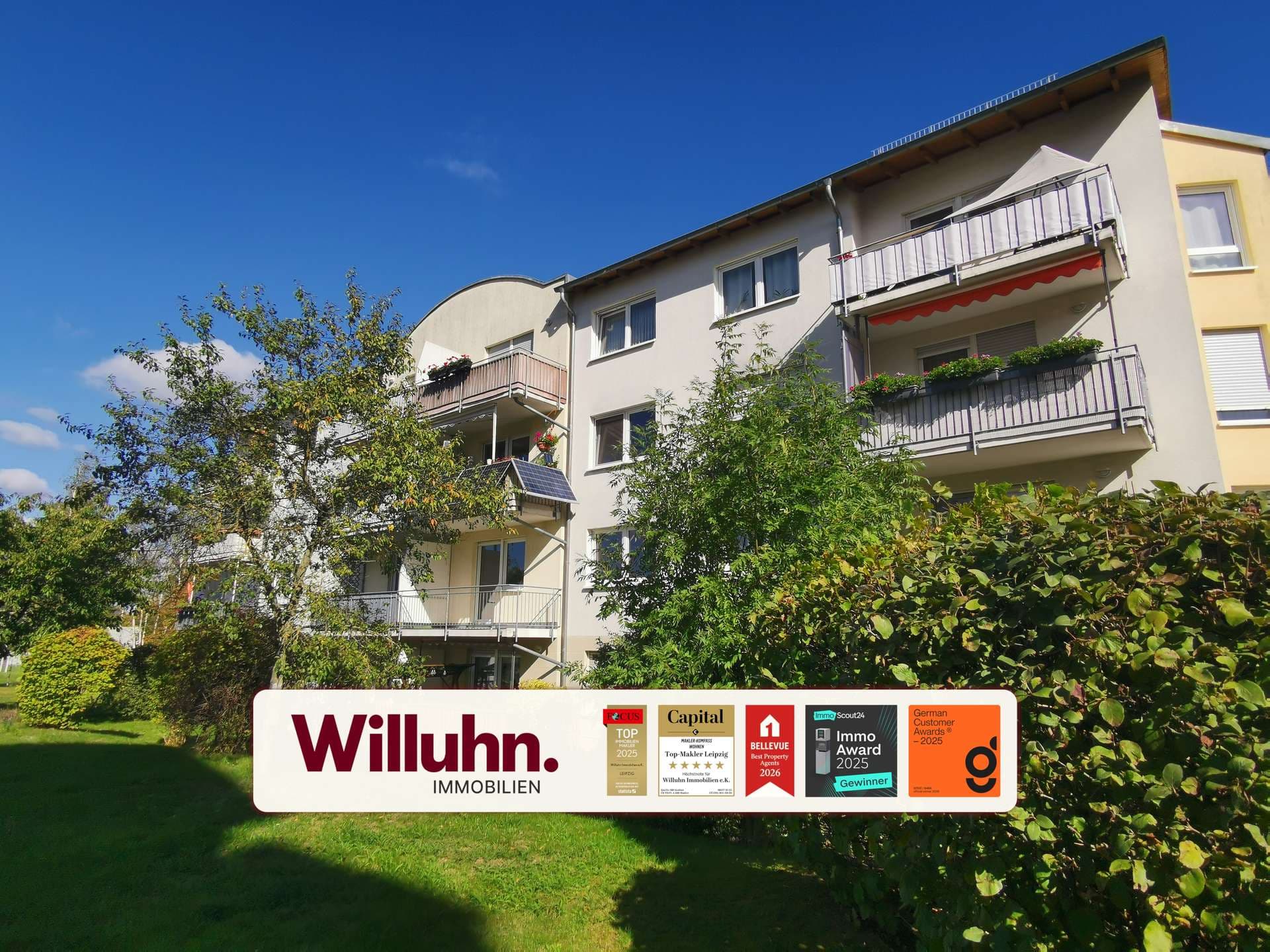 Frisch in Renovierung: Geräumige 2RW mit Balkon, Wohnküche, TLB und Stellplatz im 1.OG in Böhlitz-E.