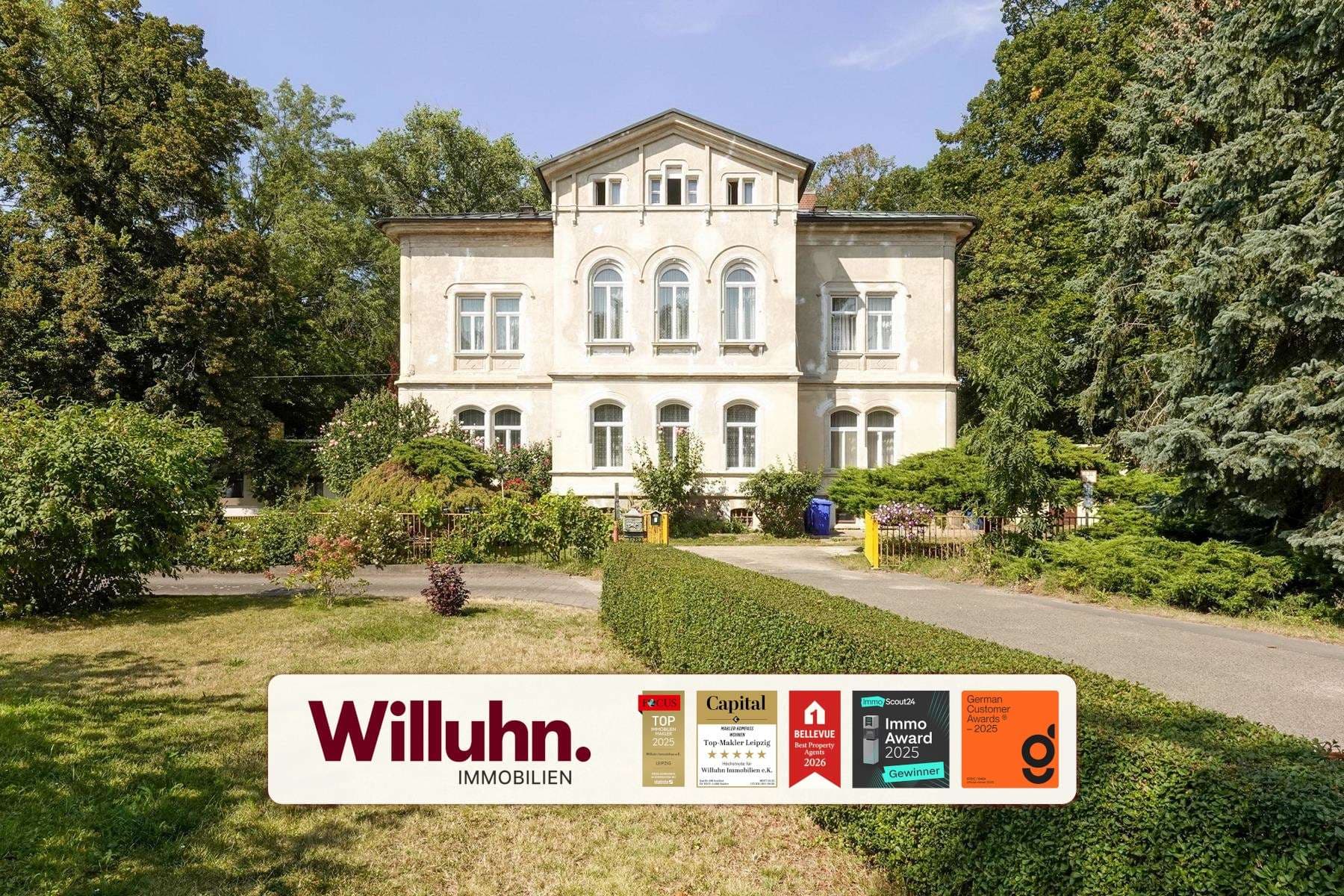 Herrschaftliches Anwesen | Eigener Park und Nebengelasse | Zwischen Dresden und Leipzig