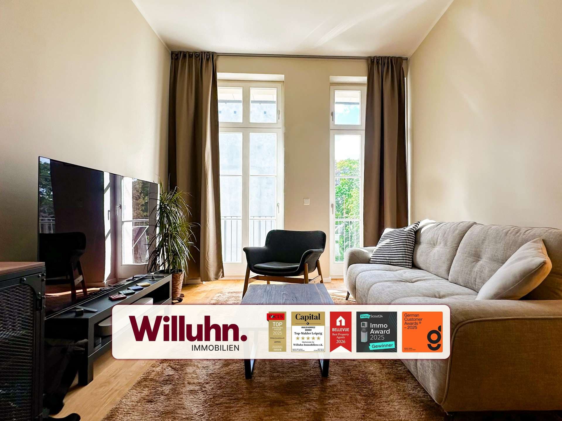 BEZUGSFREI im Zentrum | 2025 renoviert | Denkmaltraum mit Balkon | EBK inkl. | Aufzug