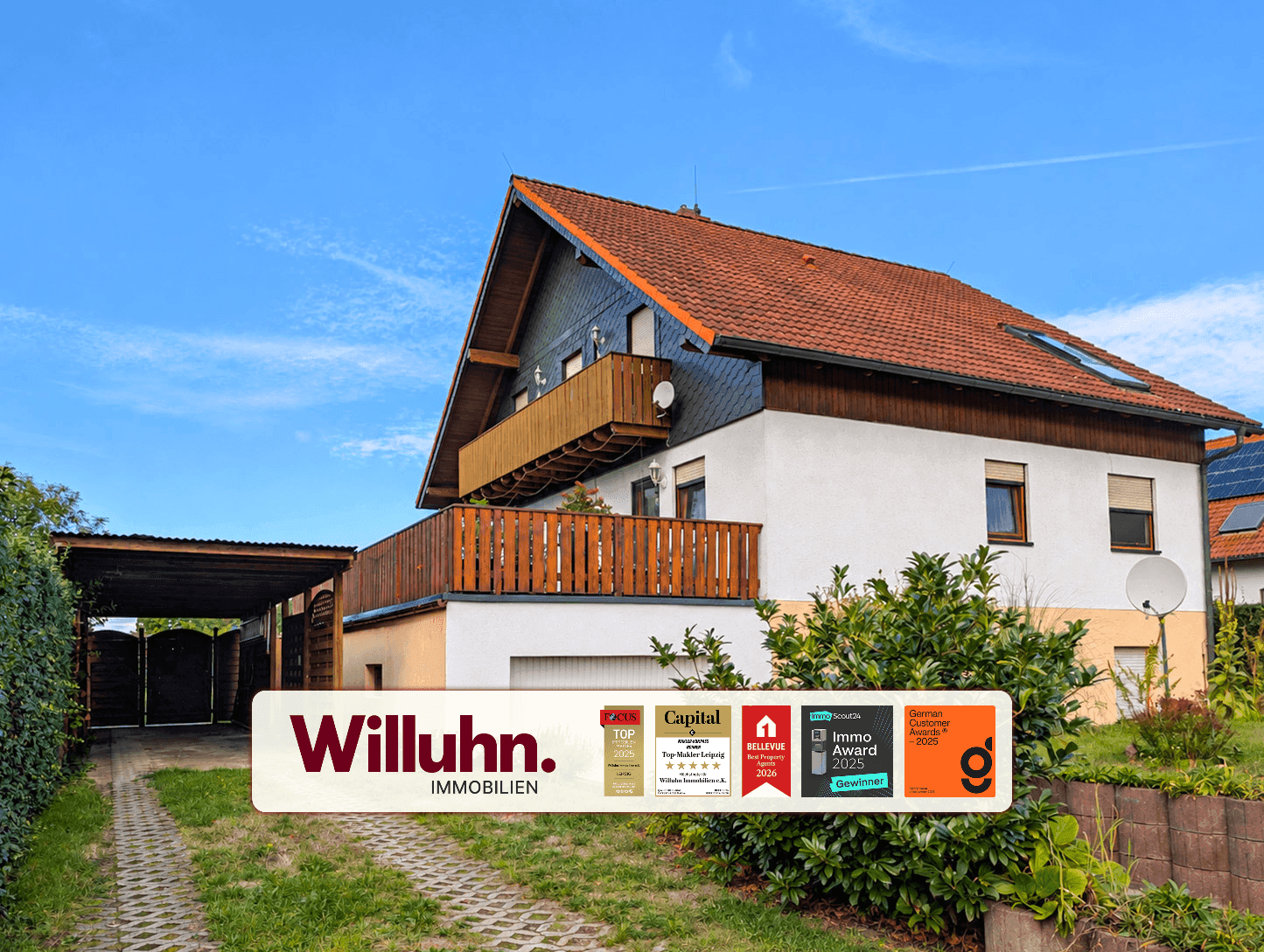 Freistehendes Zweifamilienhaus mit Einliegerwohnung, Pool & unverbaubarem Weitblick