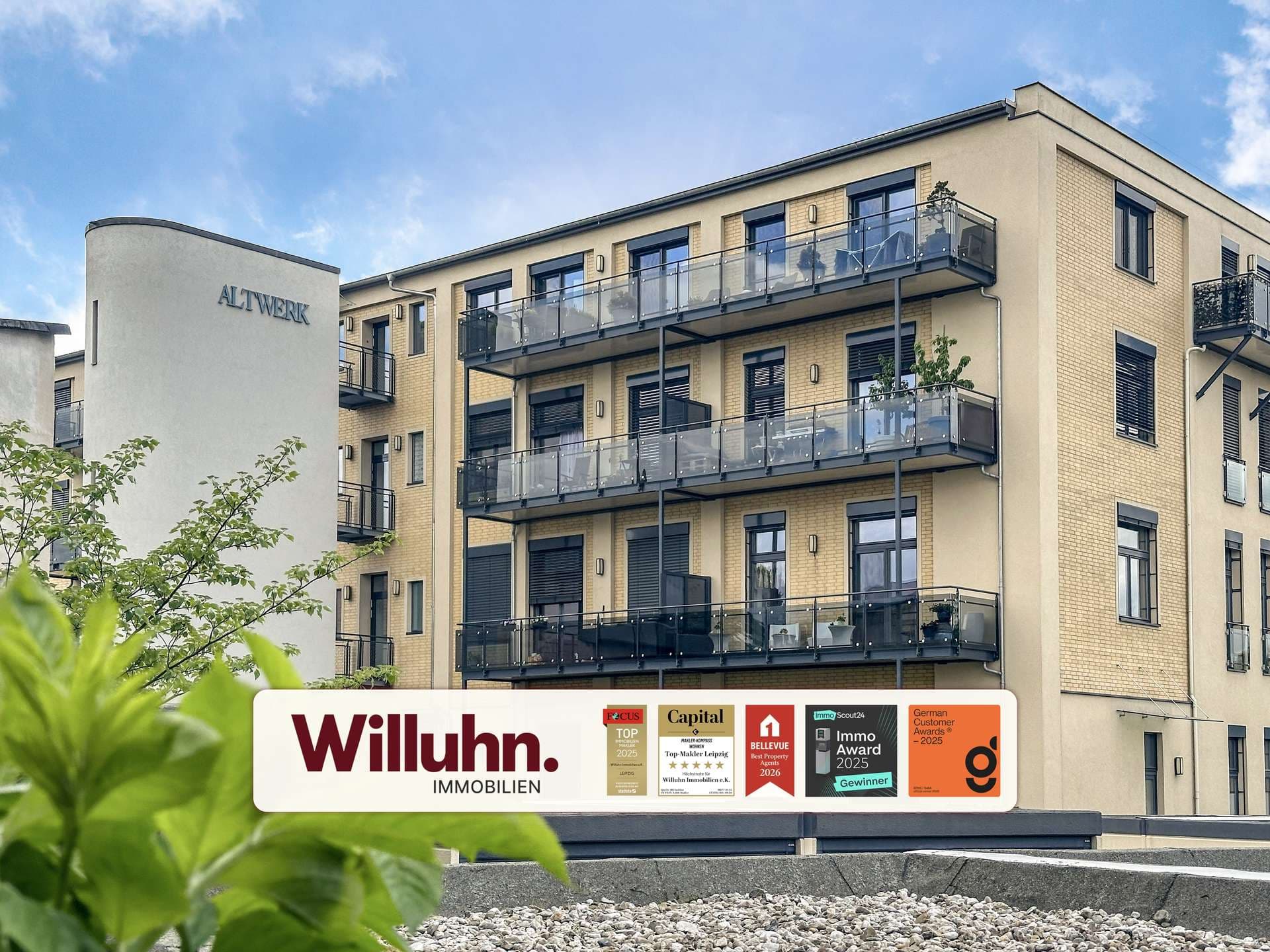 Loftwohnung | 2 Balkone | Fußbodenheizung | Garage & Außenstellplatz