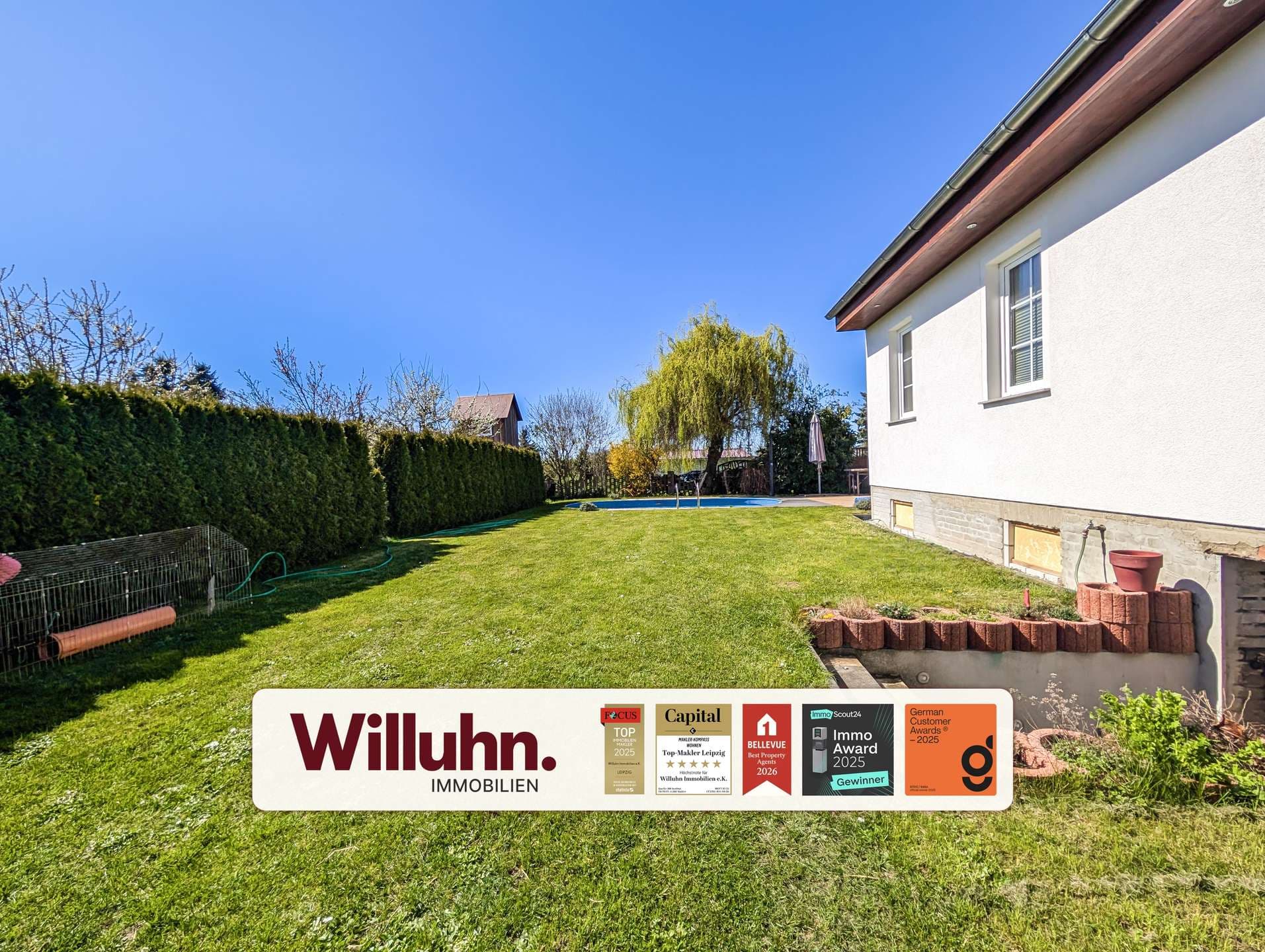SOLL-Rendite 8,57% | 3 WE mit großem Grundstück, Pool, Gartenhaus, Werkstatt