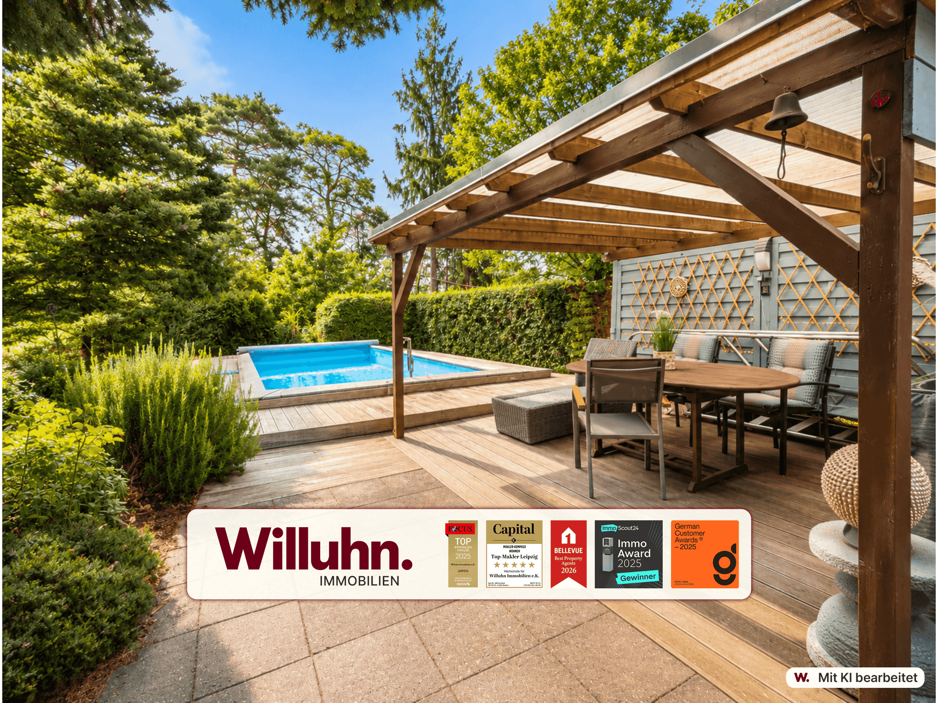 1-2-Familienhaus - großes Grundstück - Pool mit Terrasse - Garage - Berliner Ofen - Infrarotkabine