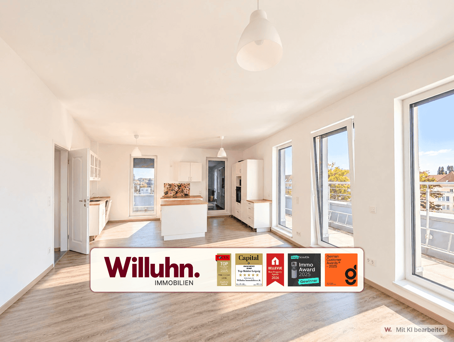 Bezugsfrei&Neubau!! - Maisonette mit 3 Bädern, Terrasse, Fußbodenheizung, Aufzug, Stellplatz, Keller