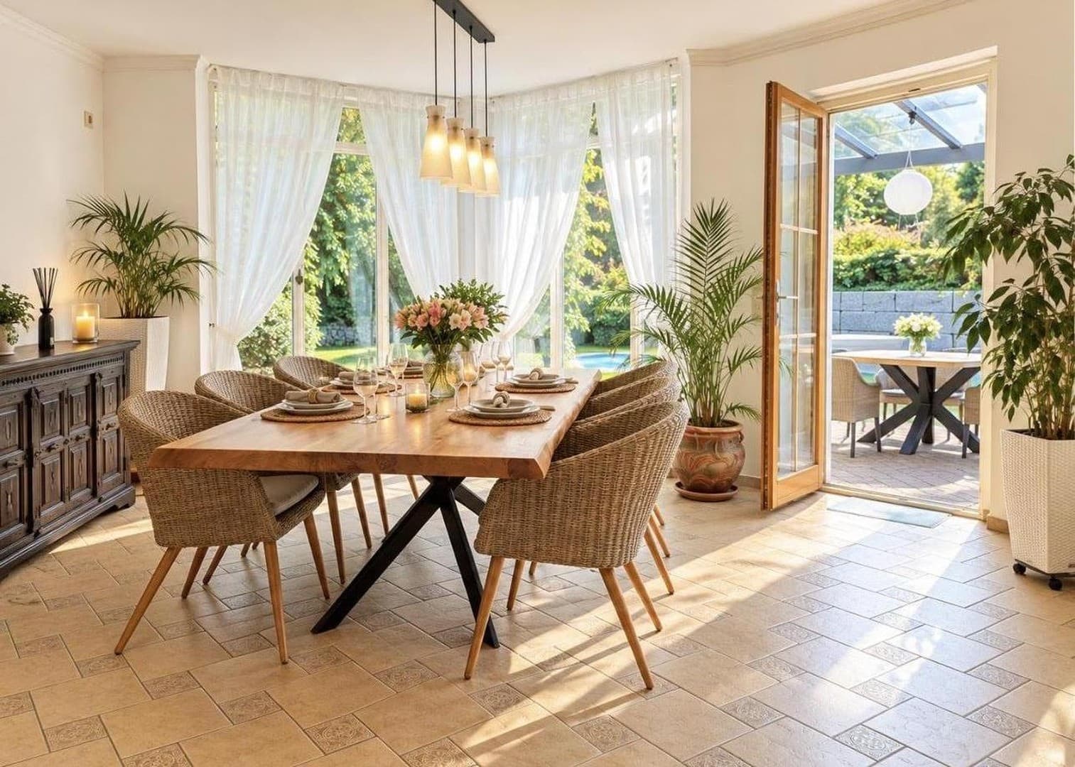 Großes Haus direkt an der BIS mit Garten, Pool und Sauna (teilmöbeliert)