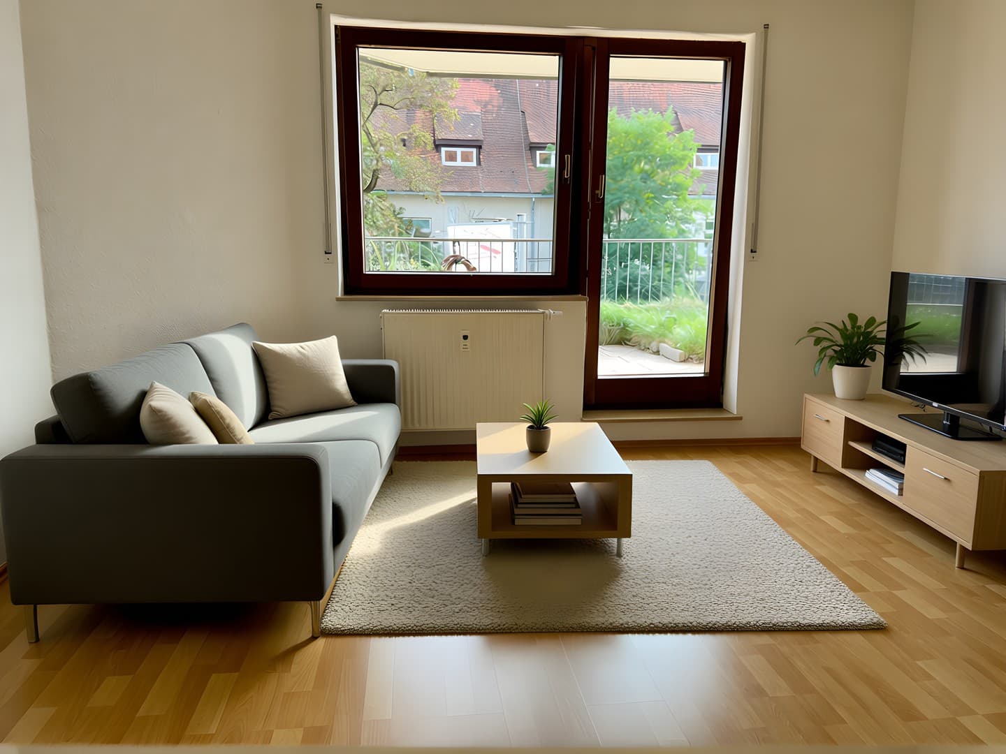 Sonnige, möblierte Terrassenwohnung mit TG-Stellplatz, inkl. Sauna und Fitnessstudio