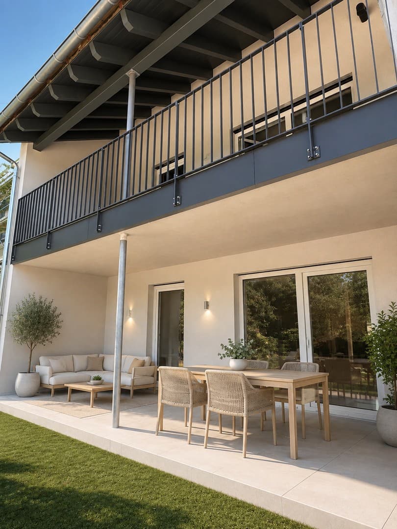 Moderne Wohnung mit Terrasse und Garten im Zentrum von Hauzenberg