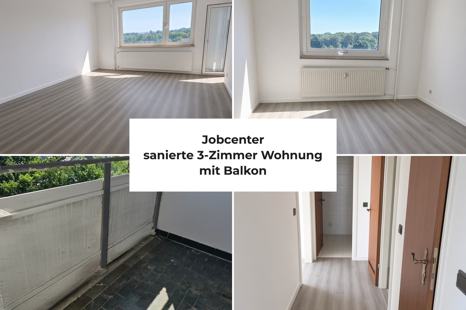 Jobcenter– deine neue Wohnung ist fertig! Job Center–Your new apartment is ready for you to move in!
