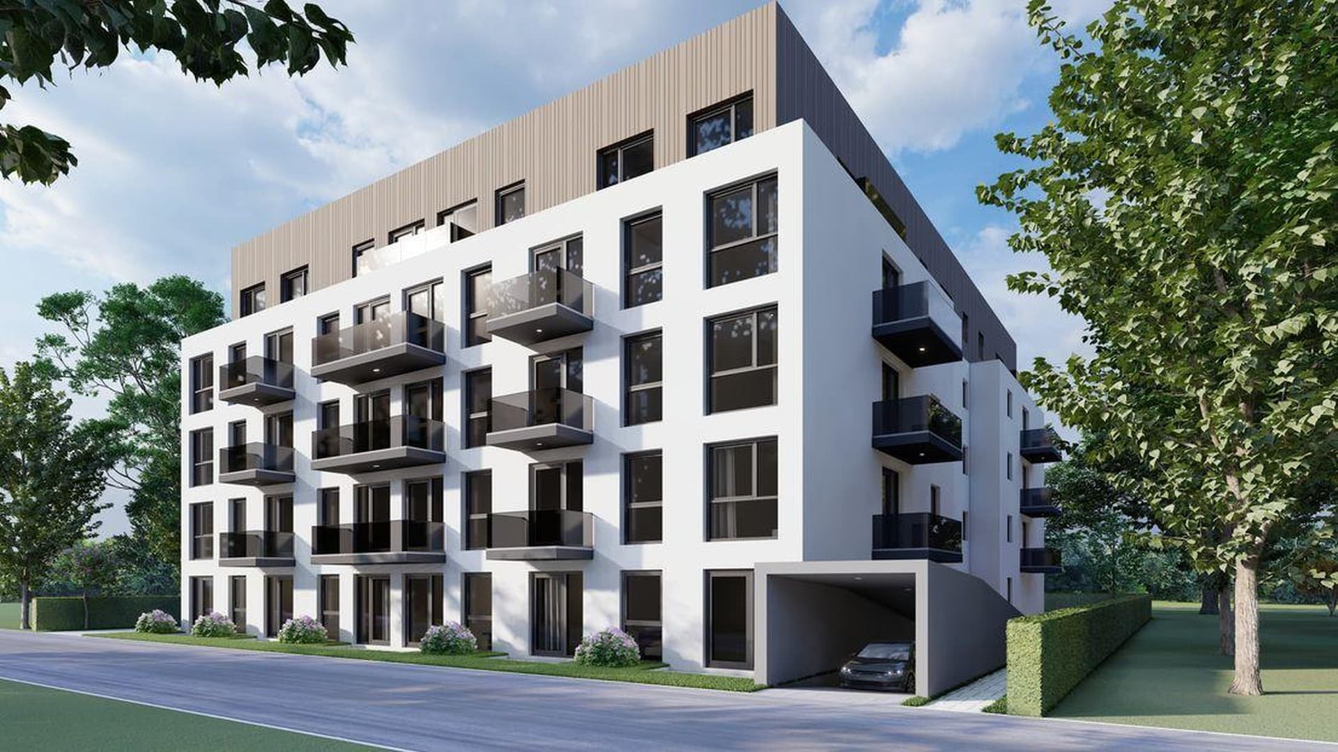 Bester Energiestandard! Moderne 1-Zi-Wohnung mit Balkon und Küche - KFW 40 NH