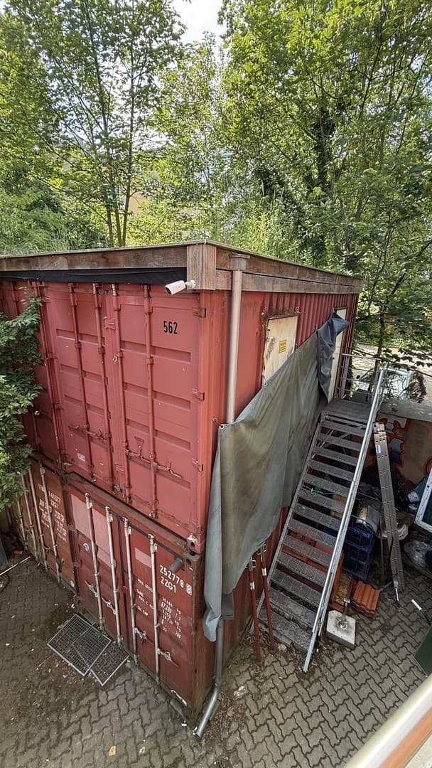 Lagercontainer inkl. Strom & Licht (2 Stk. verbunden im 1. Stock)