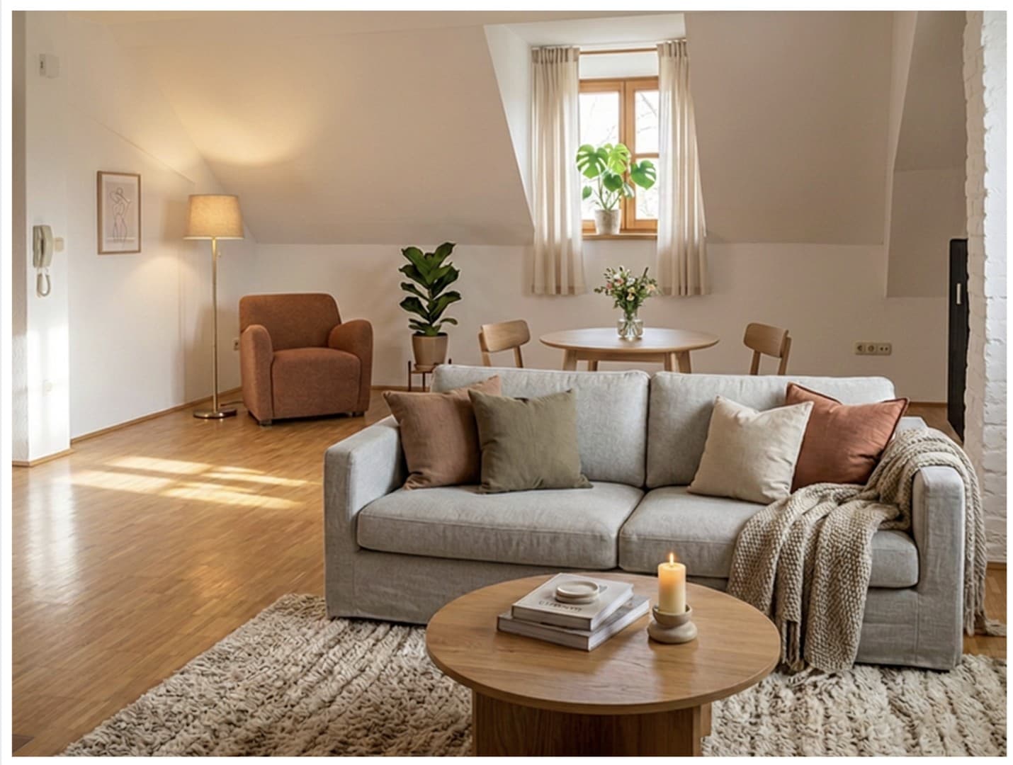 Schöne 2-Zi-DG-Wohnung mit Einbauküche und kleiner Dachterasse in Bogen Zentrum (1012)