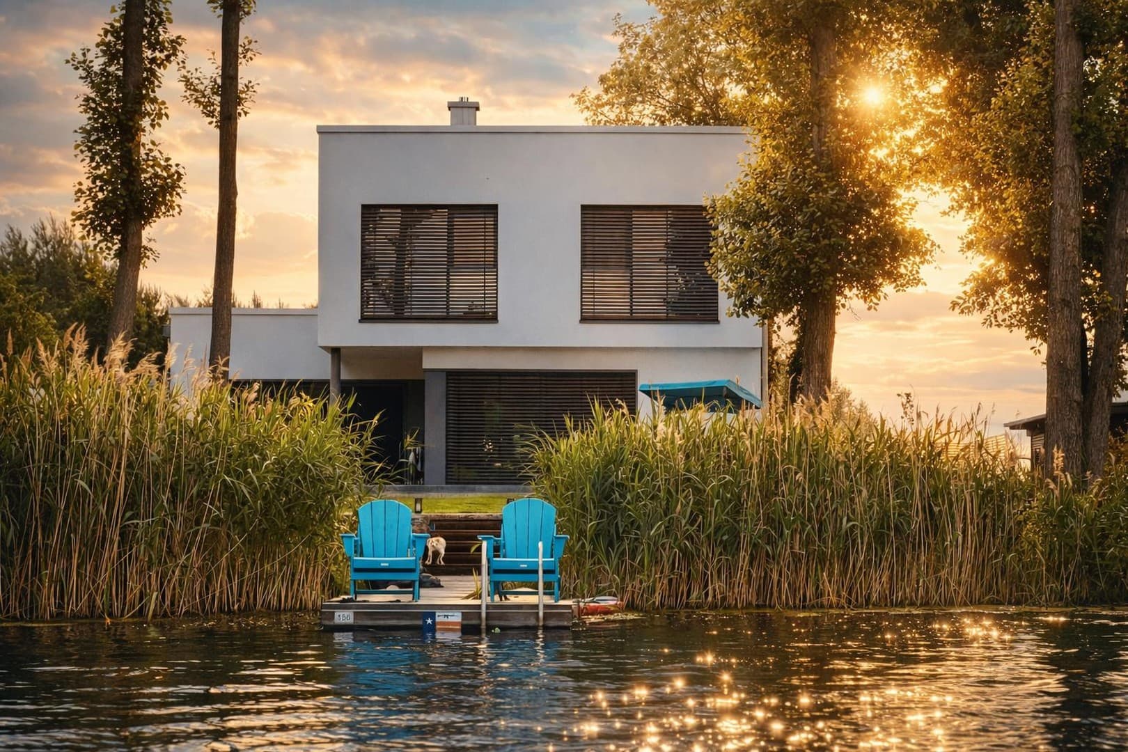 Wohnen am Wasser - Exklusives Architektenhaus in traumhafter Seelage!
