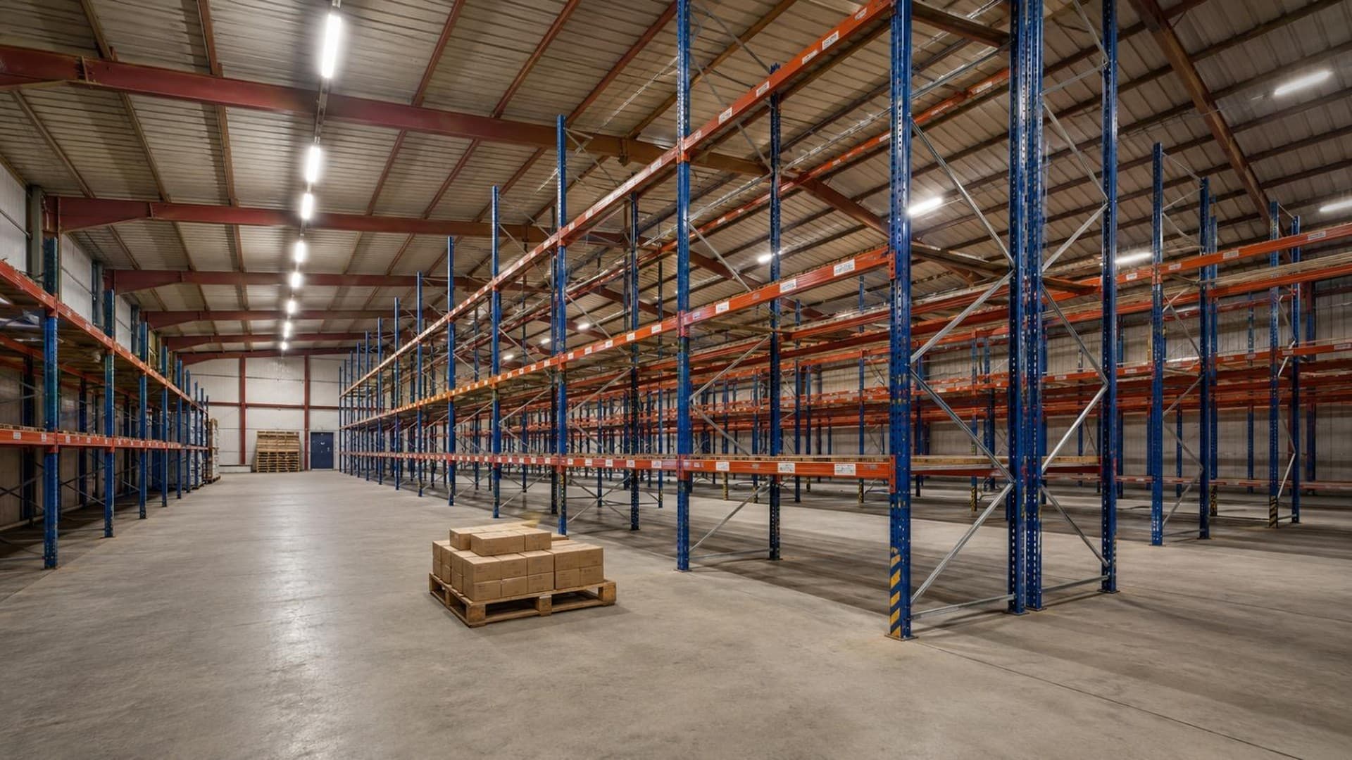 Lager- und Logistikhalle – 500 bis zu 2.000 m² Lagerfläche mit Palettenregalen und Laderampen