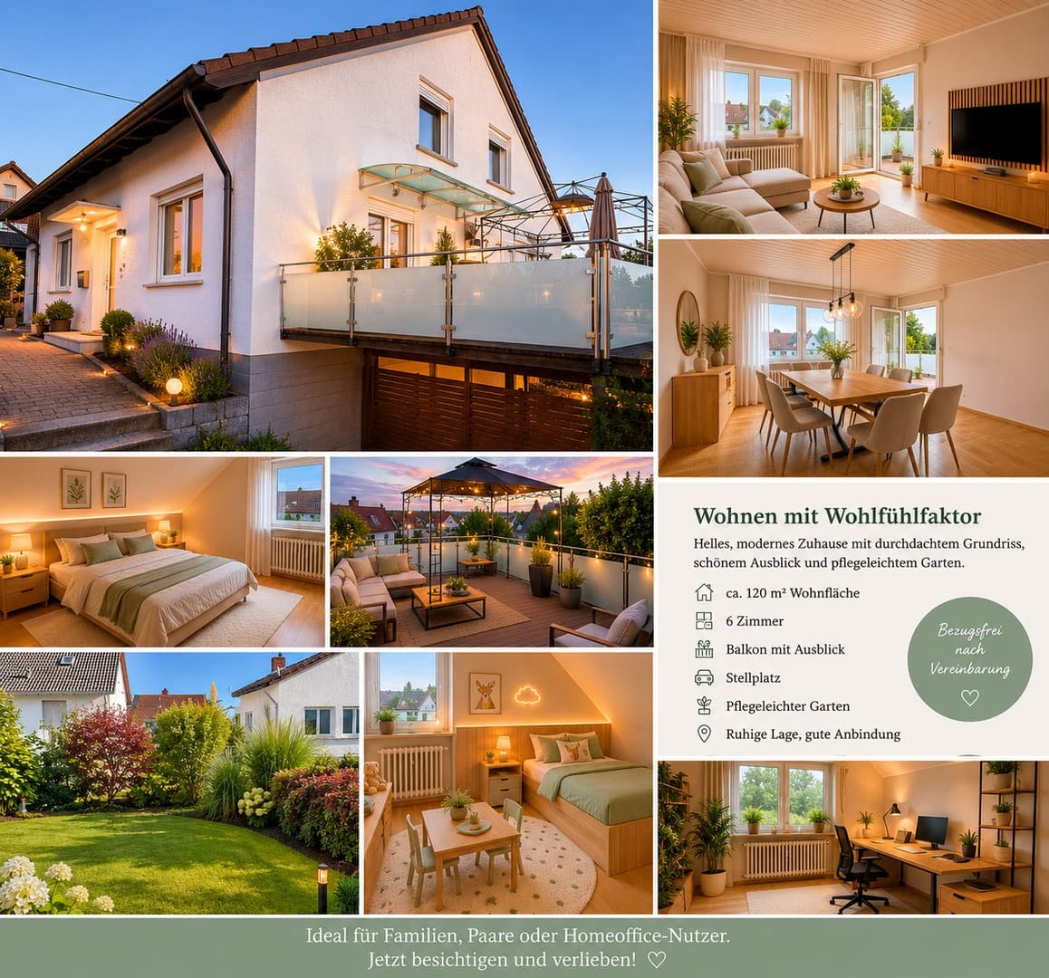 Feldkirchen I DHH mit Sonnenbalkon I 6 Zimmer I Garten I ruhige Lage