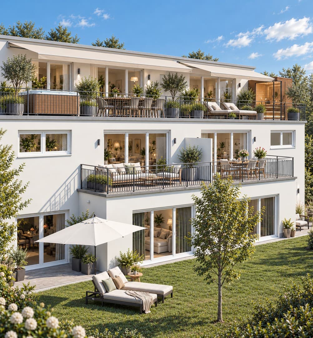 Einzigartiges NEUBAU-LUXUS Penthouse im Herzen Gersthofen´s