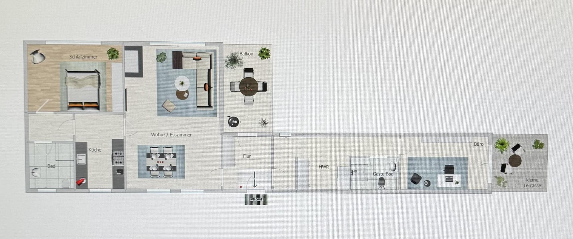 Charmante 3-Zimmer-Wohnung mit EBK, Balkon und Garage in Achim Uphusen