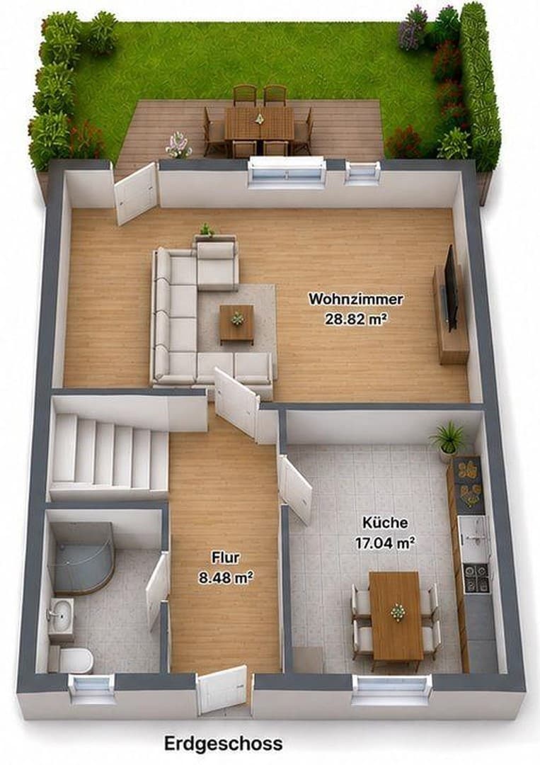 Reihenmittelhaus / 6 Zimmern/Garten
