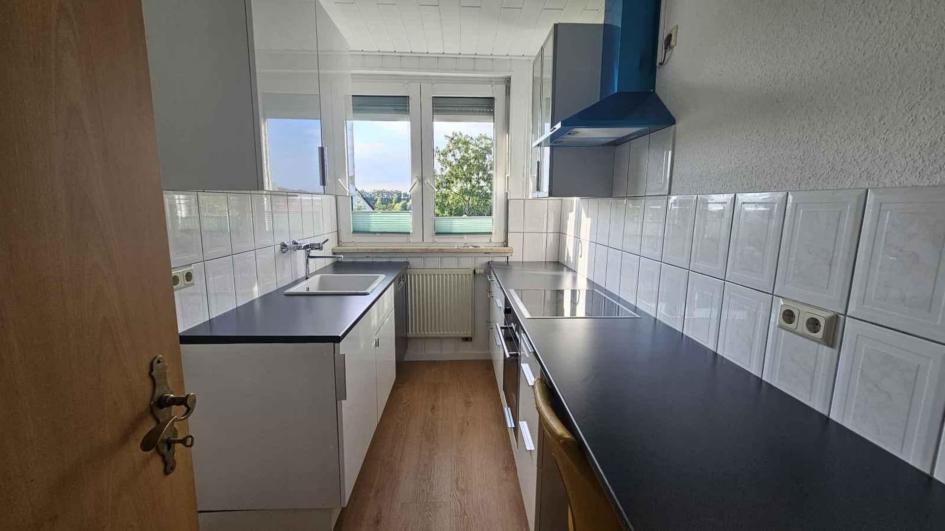 renovierte 3-Zimmer-Wohnung mit Einbauküche + Kamin – wohngeldfähig, frei ab sofort