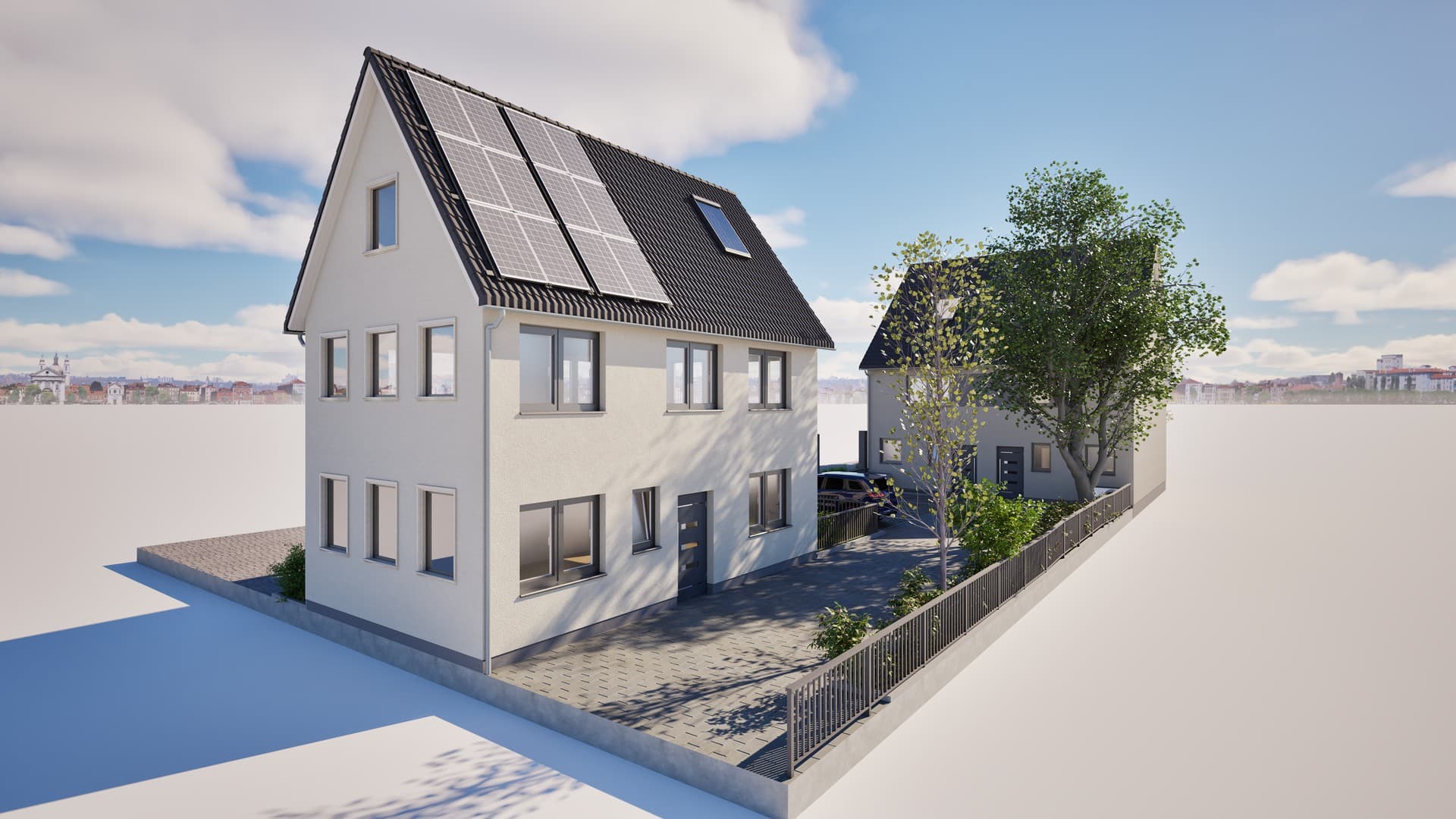 Neubau-Wohntraum im alten Ortskern von Herxheim – 2 moderne Doppelhaushälften