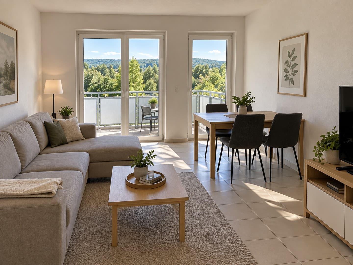 Schöne 2-Zimmer-Wohnung mit 4 Balkonen, Tageslichtbad & Stellplatz