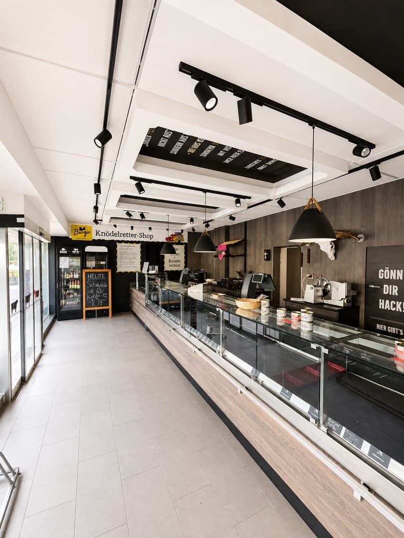 137 m² Ladenfläche mit Kühlräumen & Ausstattung – Bäckerei, Metzgerei, Imbiss