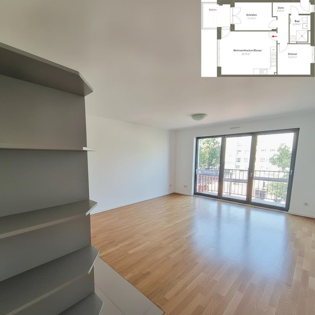 Neubau 2025, provisionsfrei: 3 Zimmer, 74,43 m², Balkon, Aufzug - Berlin-Lichterfelde