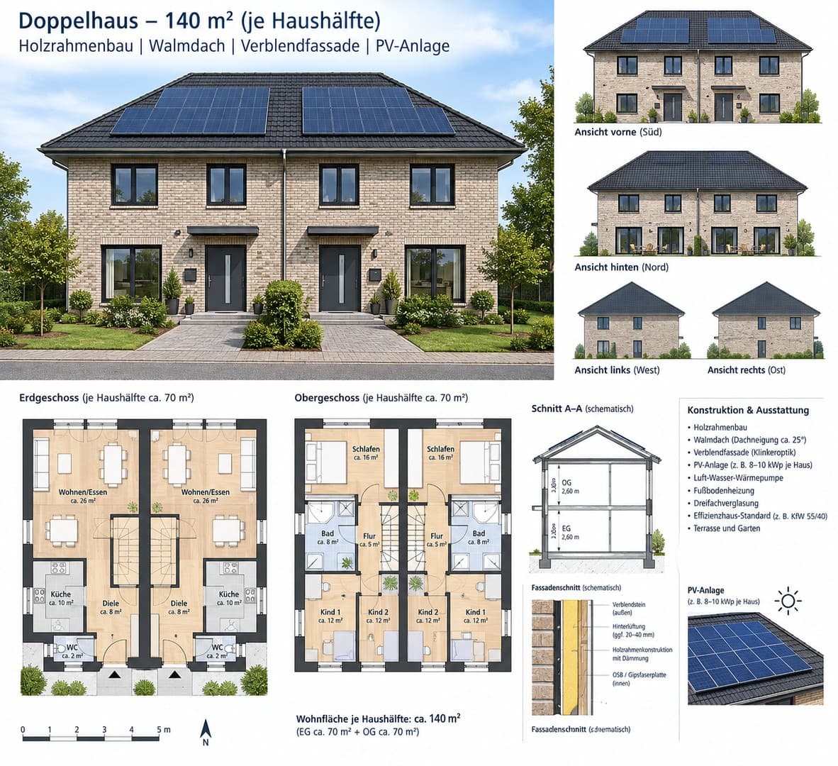 Neubau Doppelhaus ruhig und familienfreundlich in Bremen Oberneuland