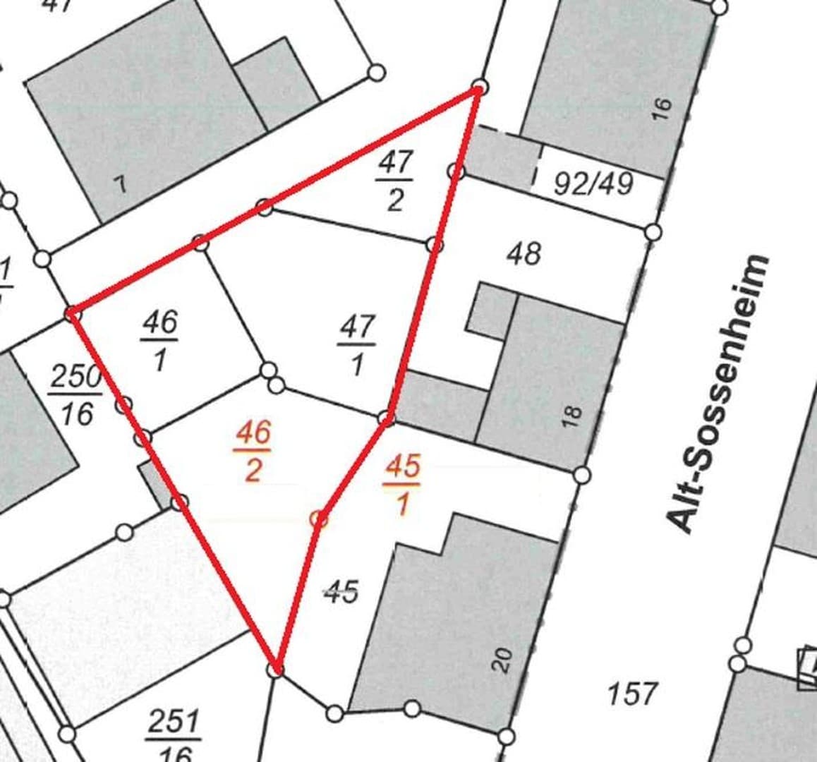Attraktives Grundstück mit ca. 293 m² in Frankfurt-Sossenheim, Einfam.Haus oder 2 Doppelhaushälften
