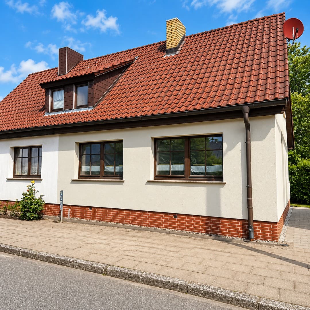 Frisch sanierte Doppelhaushälfte mit Garage & Werkstatt in zentraler Lage von Gingst auf Rügen