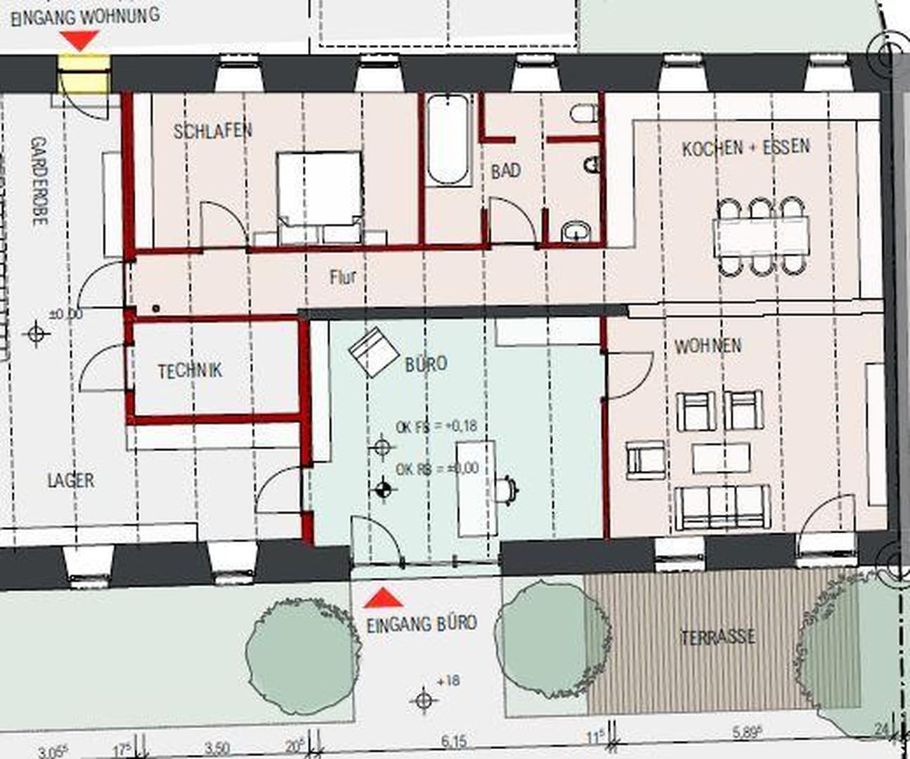Einzigartige 3-Zimmer-Wohnung