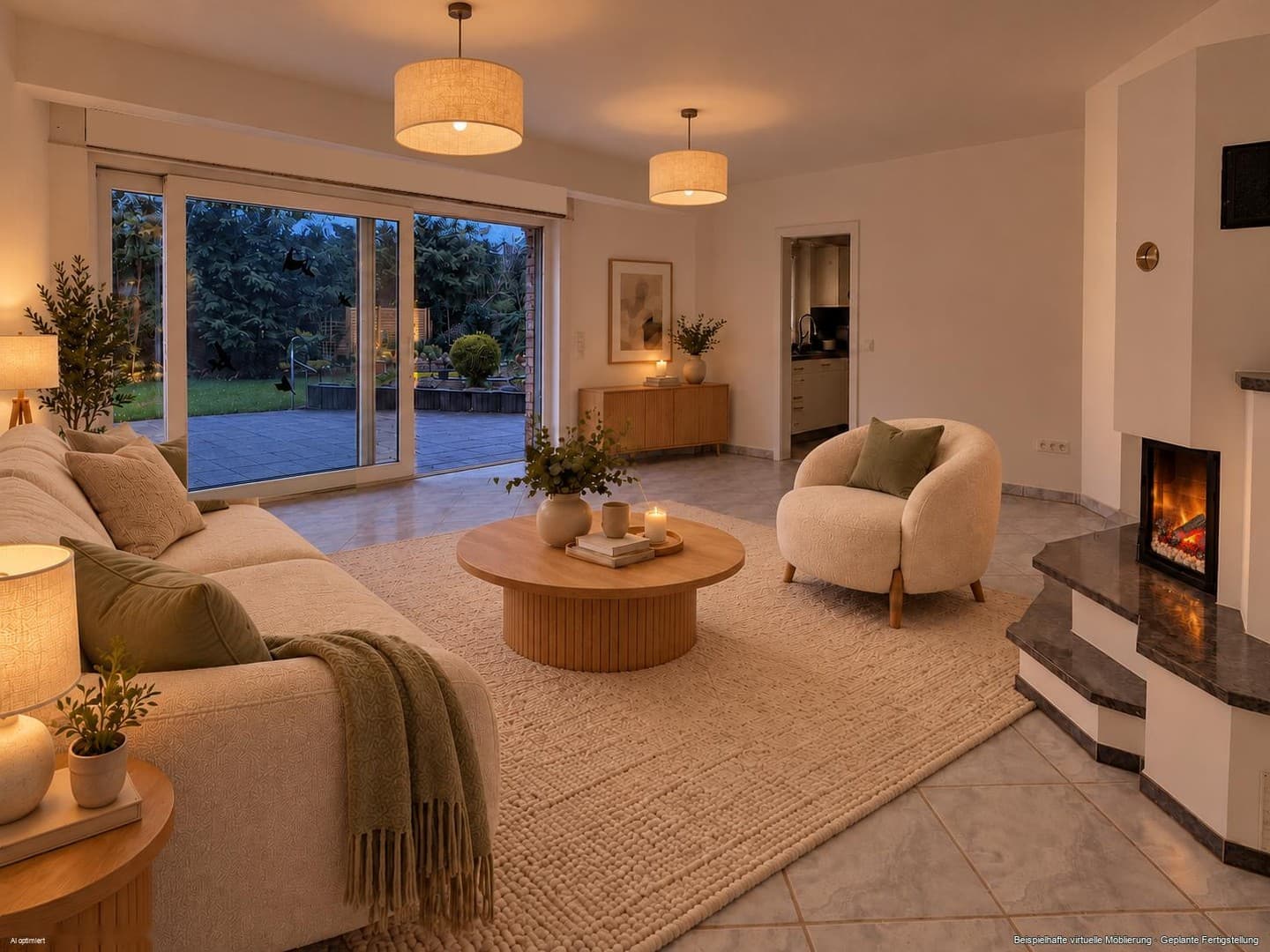 Hochwertige 90-m²-Gartenwohnung | neues Designbad | Südwest-Terrasse | Garage & Stellplatz