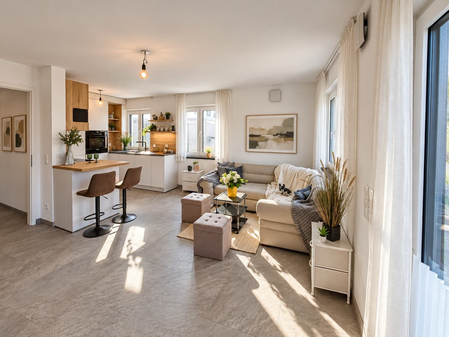 Wenig Energiekosten, viel Lebensqualität – Ihr bez.fert. Haus mit LWWP+Solarthermie statt Öl und Gas